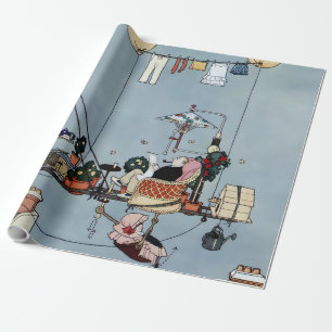 “The Folding Garden” by W Heath Robinson Wrapping Paper