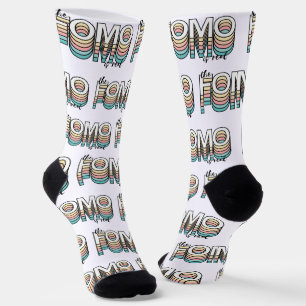 The Fomo is Real Pastel Modern Mood Typography Socks