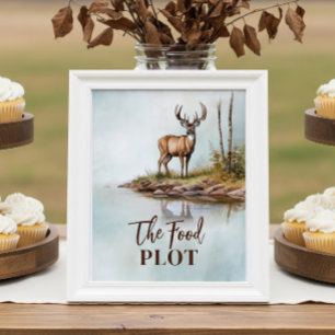 The Food Plot Hunting Party Food Table Sign