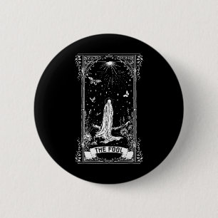 The Fool Ghost Cottagecore Tarot Card Major Arcana 6 Cm Round Badge