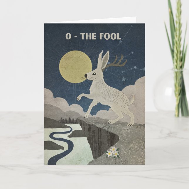 The Fool Major Arcana Poster with the Jackalope  Card (Front)