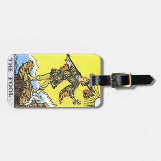 The Fool tarot card luggage tag