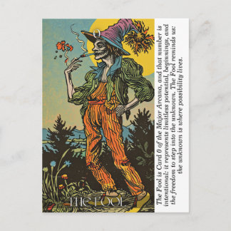 The Fool Tarot Retro Mystical Major Arcana Art  Postcard