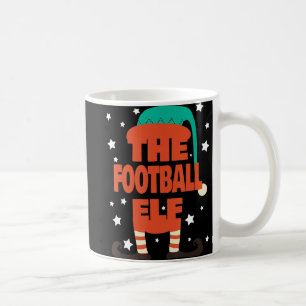 The Football Elf Christmas Pajama  Football Christ Coffee Mug