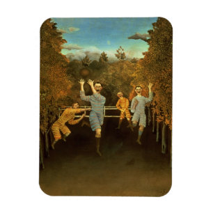 The Football players,1908 (oil on canvas) Magnet