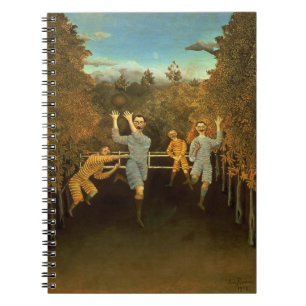 The Football players,1908 (oil on canvas) Spiral Notebook