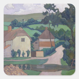 The Ford (oil on canvas) Square Sticker