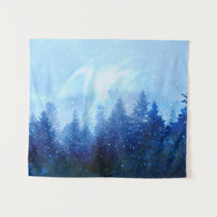 The forest awakens from the mist tapestry