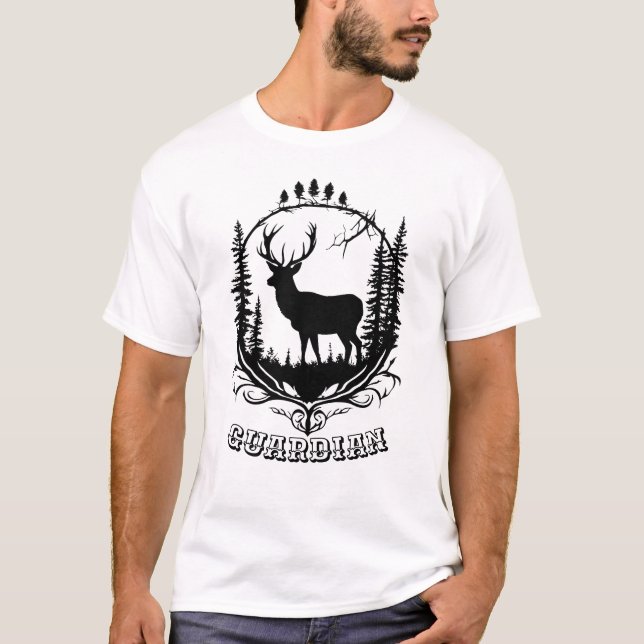 The Forest Guardian Deer T-Shirt (Front)