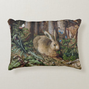 The Forest Hare,Antique Wildlife Paintings Decorative Cushion