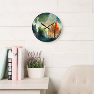 The Forest (nature) Large Clock