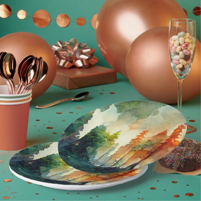 The Forest (nature) Paper Plate (Multi)