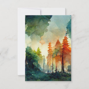 The Forest (nature) Thank You Card