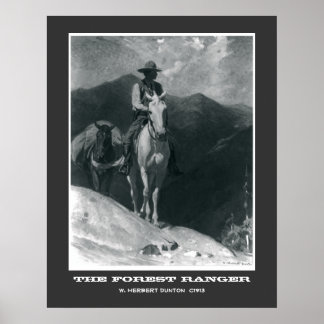 The Forest Ranger Vintage Cowboy Poster