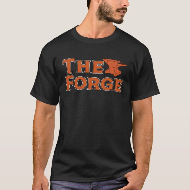 The Forge Forging Anvil Loves Backyard Blacksmith  T-Shirt (Front)