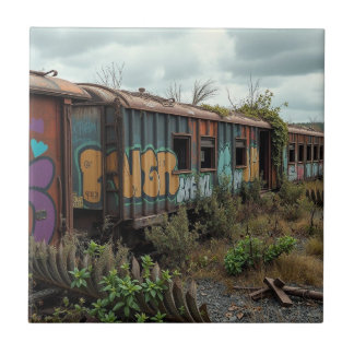 The Forgotten Railway – Abandoned Graffiti Train Tile