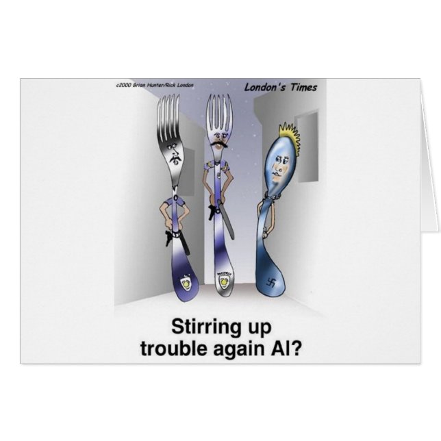 The Fork Police Funny Cartoon Gifts & Collectibles (Front Horizontal)