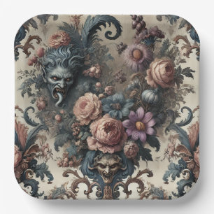 The Formal Fiends – Gothic Floral Design Paper Plate