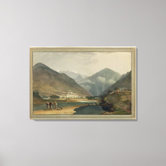 The Former Winter Capital of Bhutan at Punakha Dzo Canvas Print (Front)