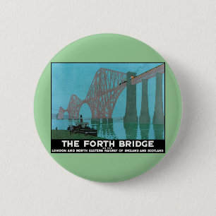 The Forth Bridge - North Eastern Railway 6 Cm Round Badge