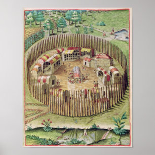 The Fortified Town of Pomeiooc Poster