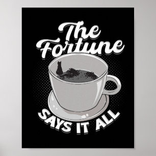 The Fortune Says It All - Funny Yoga Cat For Men W Poster