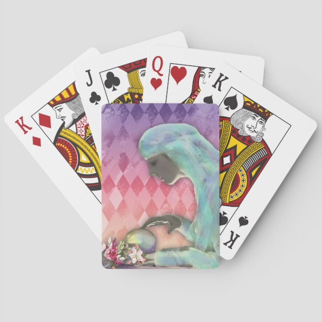 The Fortune Teller, altered art gypsy Playing Cards (Back)