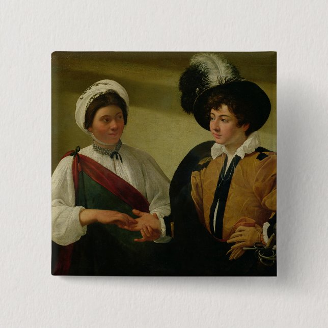 The Fortune Teller, c.1596-97 15 Cm Square Badge (Front)