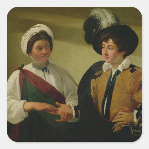 The Fortune Teller, c.1596-97 Square Sticker