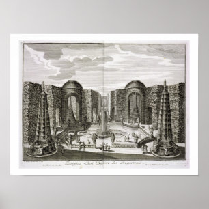 The fountain in the maze at the Princely Pleasure Poster