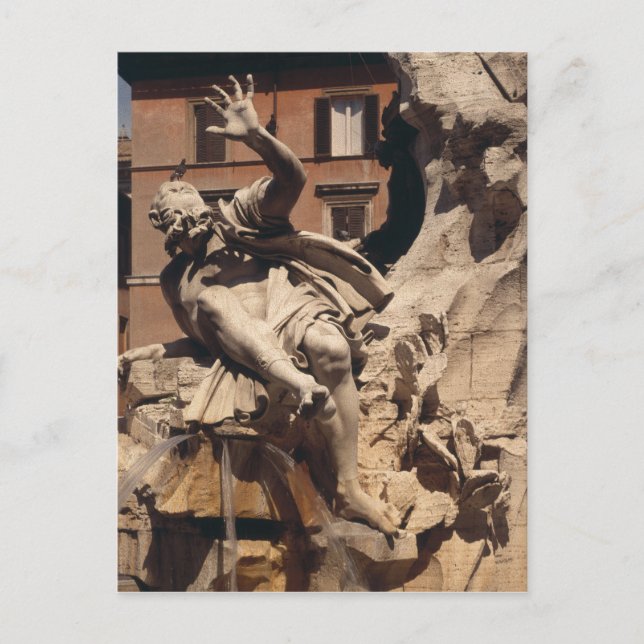 The Fountain of the Four Rivers Postcard (Front)