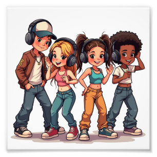 The four artist friends photo print
