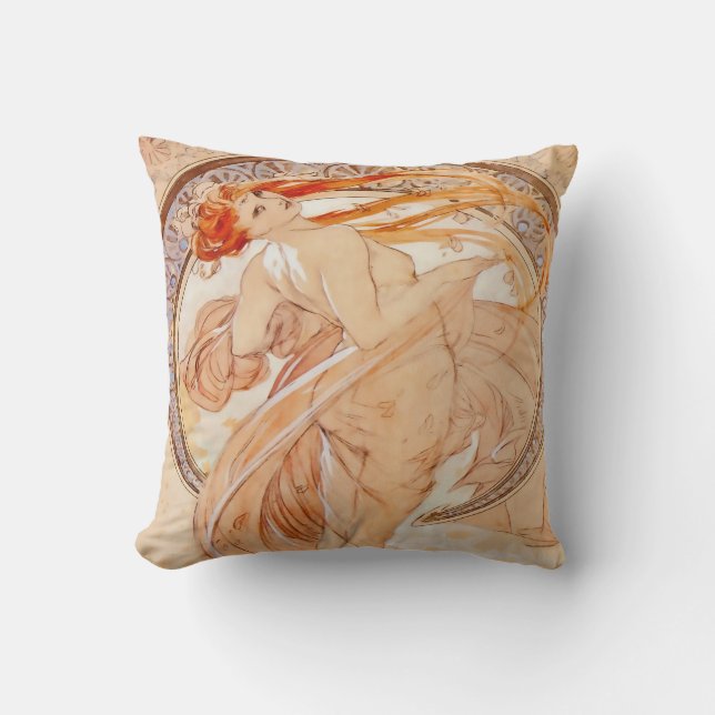 The Four Arts - Dance, Art Nouveau Cushion (Front)
