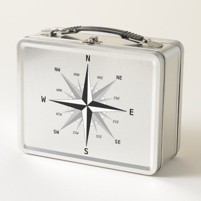 The four cardinal directions - metal lunch box (Front)