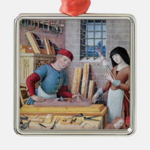 The Four Conditions of Society: Work Metal Tree Decoration