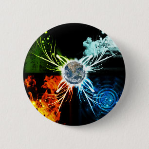 The Four Elements 6 Cm Round Badge