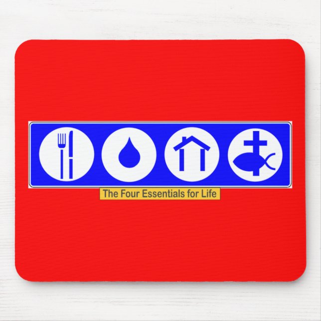 The Four Essentials for Life Mouse Pad (Front)