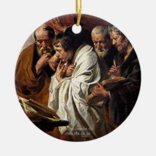The Four Evangelists Matthew Mark Luke John Ceramic Tree Decoration