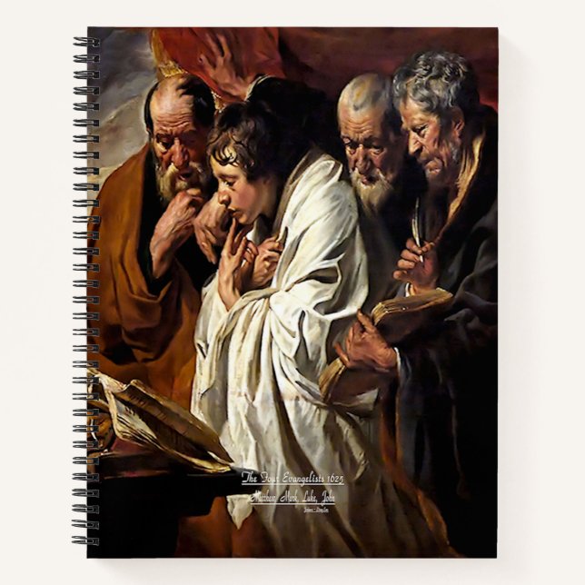 The Four Evangelists Matthew Mark Luke John Notebook (Front)