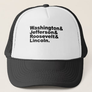 The Four Forefather Faces of Mount Rushmore Trucker Hat