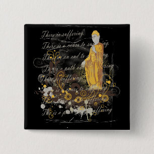 The Four Noble Truths 15 Cm Square Badge