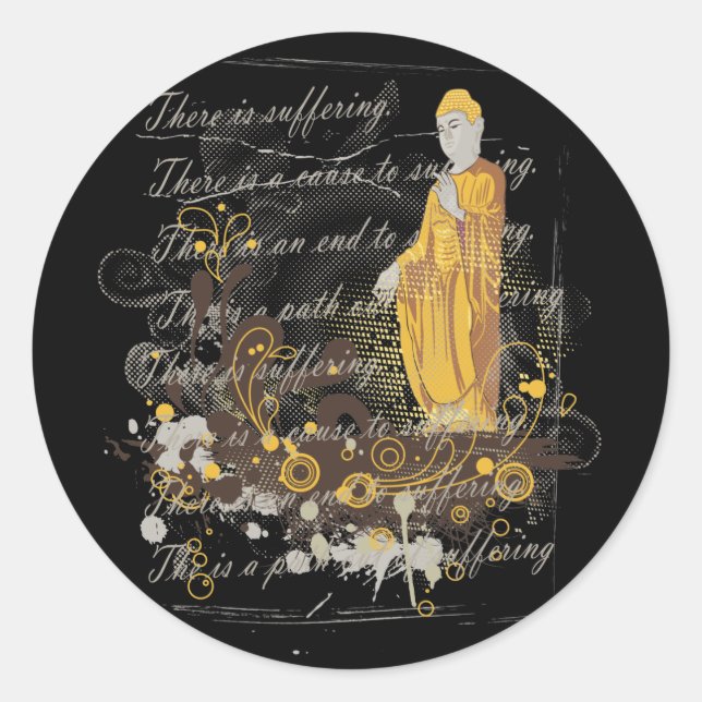 The Four Noble Truths Classic Round Sticker (Front)