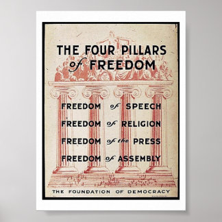The Four Pillars Of Freedom Poster