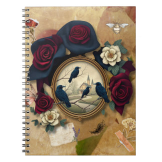 The Four Ravens With Red Roses Notebook