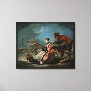 The Four Seasons by Winter by François Boucher Canvas Print