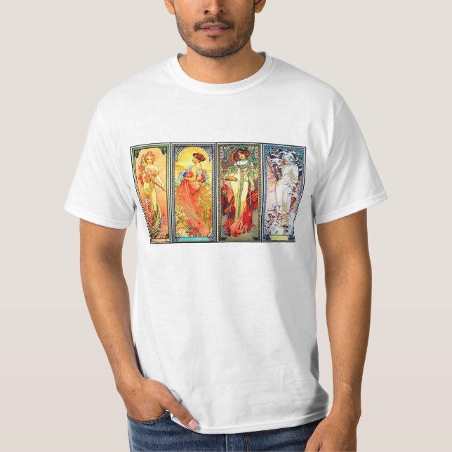 The Four Seasons series 3 by Mucha T-shirt (Front)