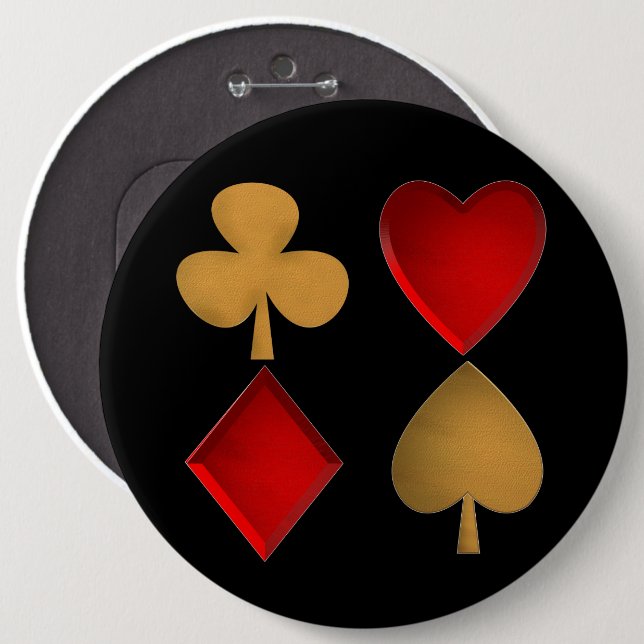 The four suits 6 cm round badge (Front & Back)