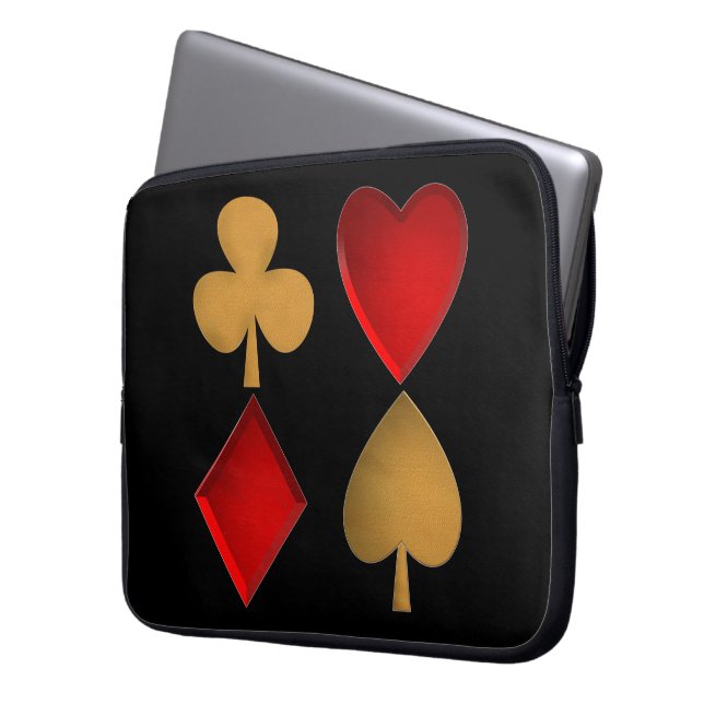 The four suits laptop sleeve (Front Left)