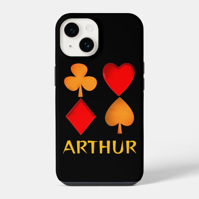 The four suits personalised iPhone case (Back)