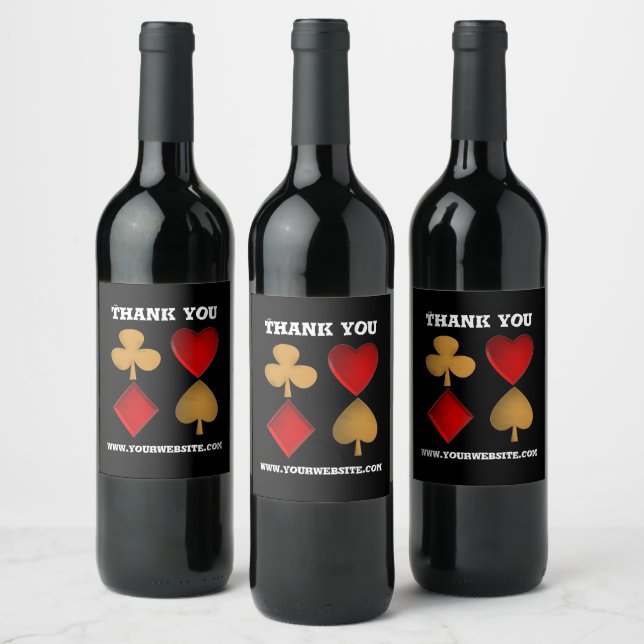 The four suits,Personalised Wine Label (Bottles)
